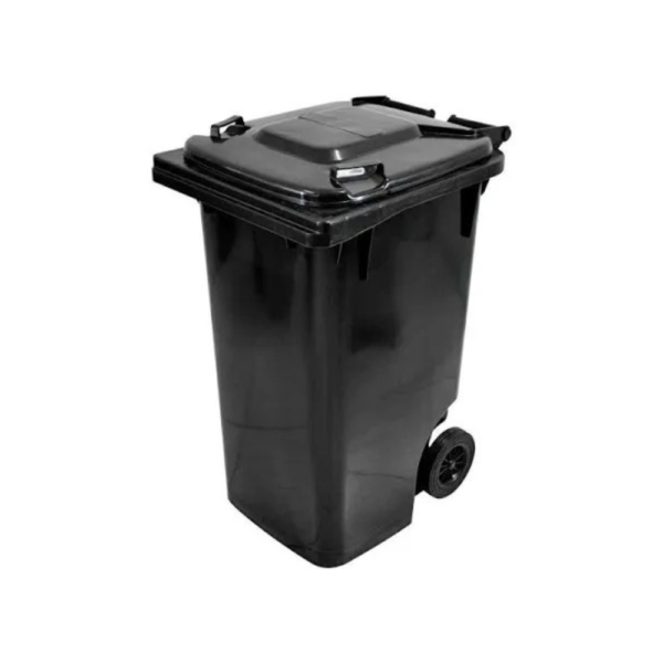 LIXEIRA CESTO GARI 120L RODA 200MM BRALIMPIA PRETO