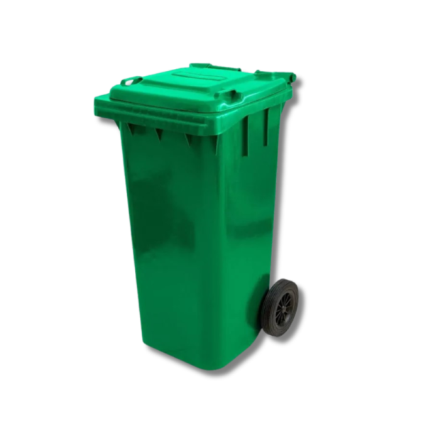 LIXEIRA CESTO GARI 120L RODA 200MM BRALIMPIA VERDE