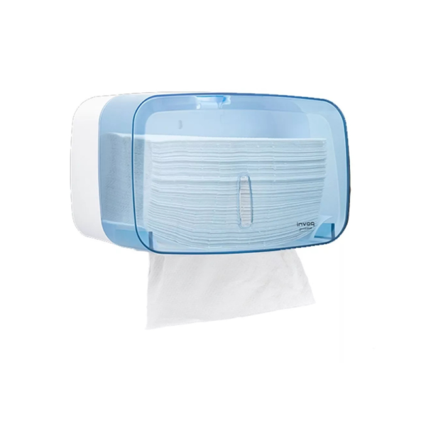 DISPENSER TOALHEIRO COMPACTO GLASS AZUL INVOQ