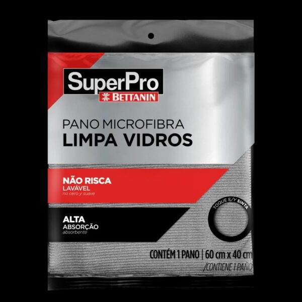 PANO MICROFIBRA LIMPA VIDROS 60x40