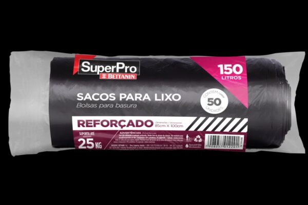 SACO PARA LIXO BETTANIN 150L REFORÇADO C/50 UN