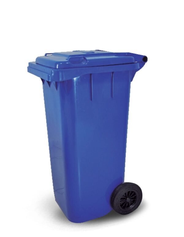 LIXEIRA CESTO GARI 120L RODA 200MM BRALIMPIA AZUL