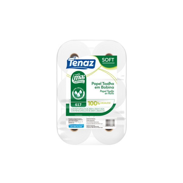 PAPEL TOALHA MILLI TENAZ SOFT 20G 6ROLOS 200MX20CM
